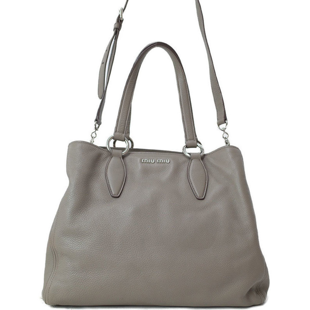 Miu Miu 2way Tote Bag Black - Gem 